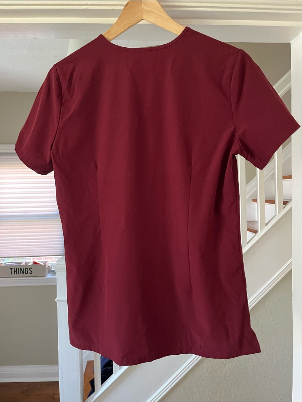 FIGS scrubs top maroon colour - Picture 3 of 7